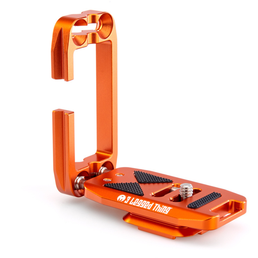 3 Legged Thing Ellie Short Base Universal L-Bracket with Peak Design Capture-Compatible Base (Copper Orange)