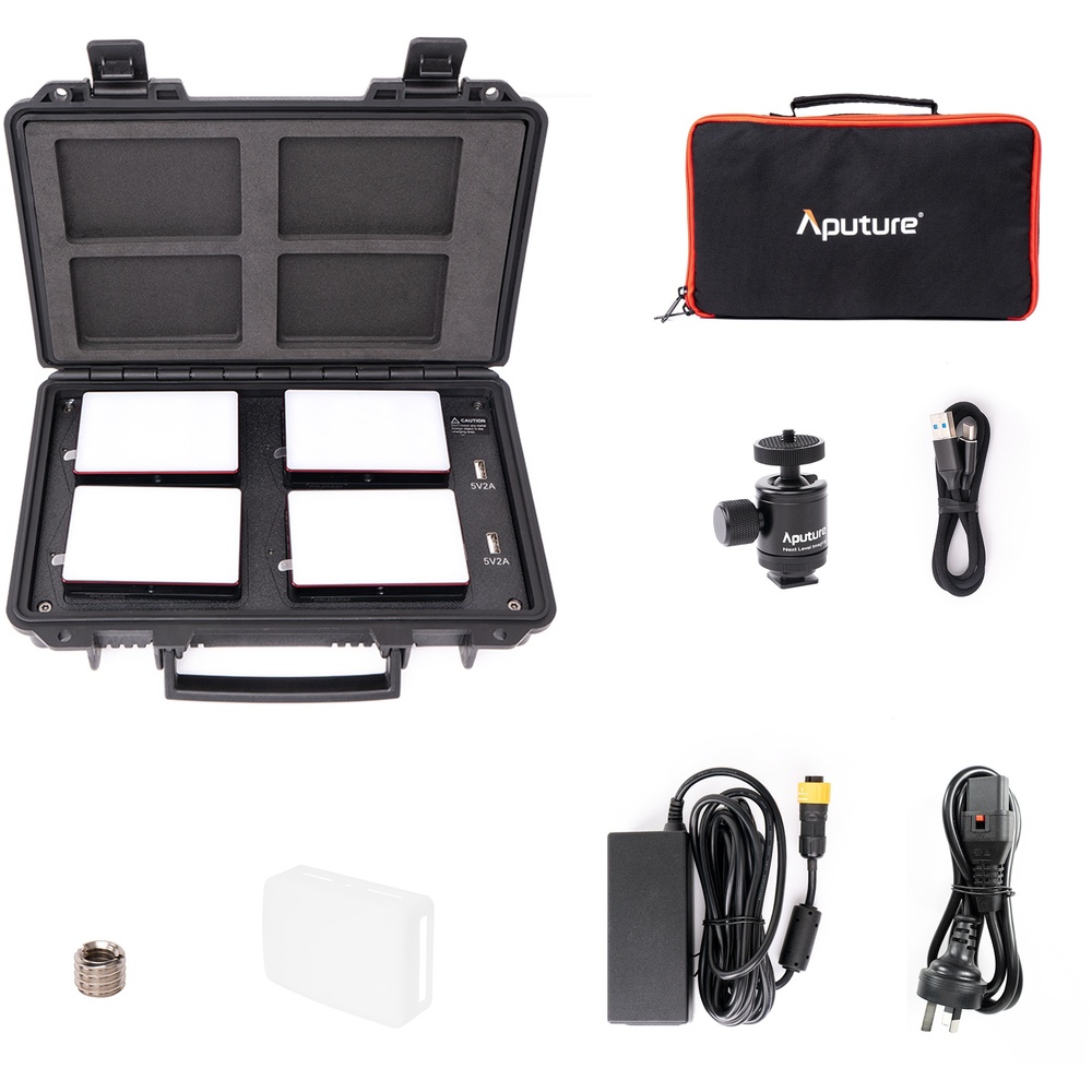 Aputure MC 4-Light Travel Kit with Charging Case, image 3