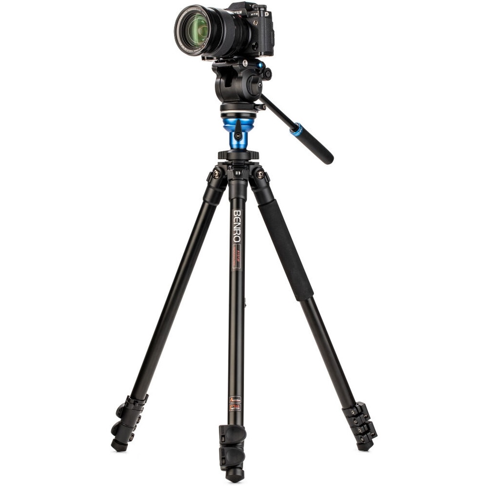 Benro Aluminium Tripod with S2 PRO 60mm Flat Base Video Head, image 5