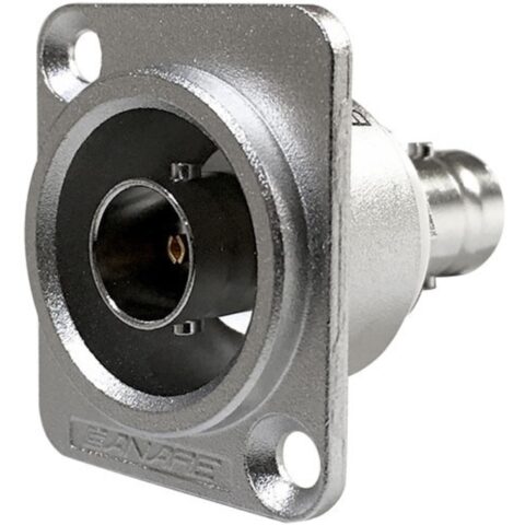 Canare BCJ-JRUDK 75-Ohm Panel Flush-Mount BNC Female to BNC Female Receptacle for 12G -SDI (Silver)