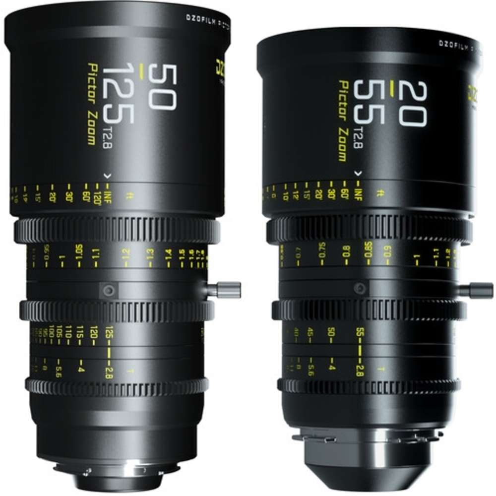 DZOFilm Pictor 20-55mm and 50-125mm T2.8 Super35 Zoom Lens Bundle (PL Mount and EF Mount, Black)