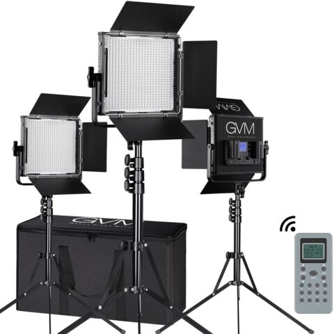 GVM 672S-B Bi-Colour LED Light Panel (3-Light Kit)