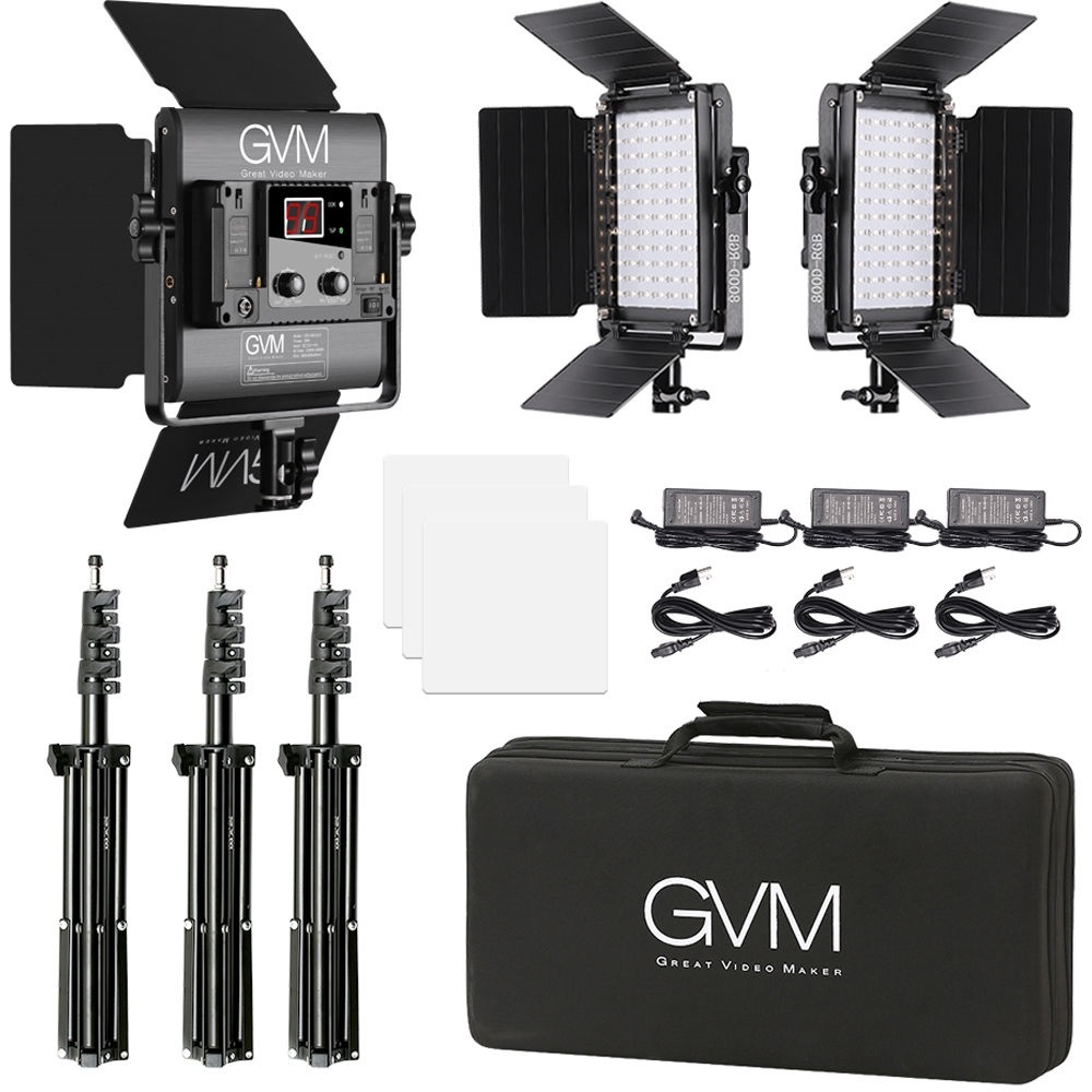 GVM 800D-RGB LED Light Panel (3-Light Kit), image 2