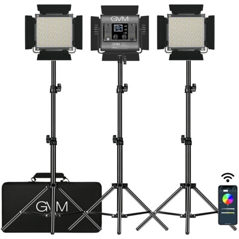 GVM 850D RGB Bi-Colour LED Video Light (3-Light Kit)