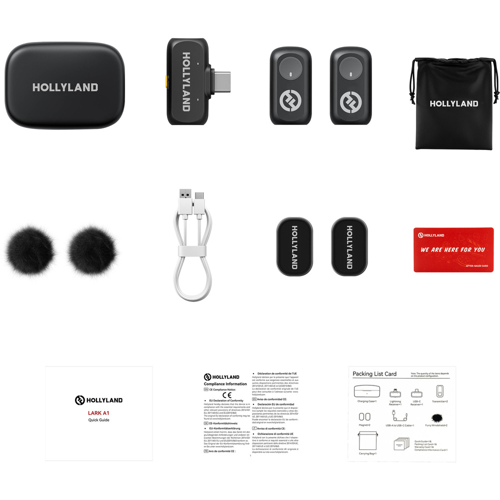 Hollyland LARK A1 Duo 2-Person Wireless Microphone System with USB-C (Space Gray), image 2