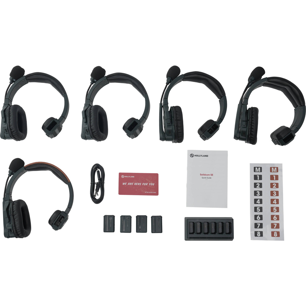 Hollyland Solidcom SE Global 5S 5-Person Full-Duplex Single-Ear Headset Intercom System (2.4 GHz), image 2