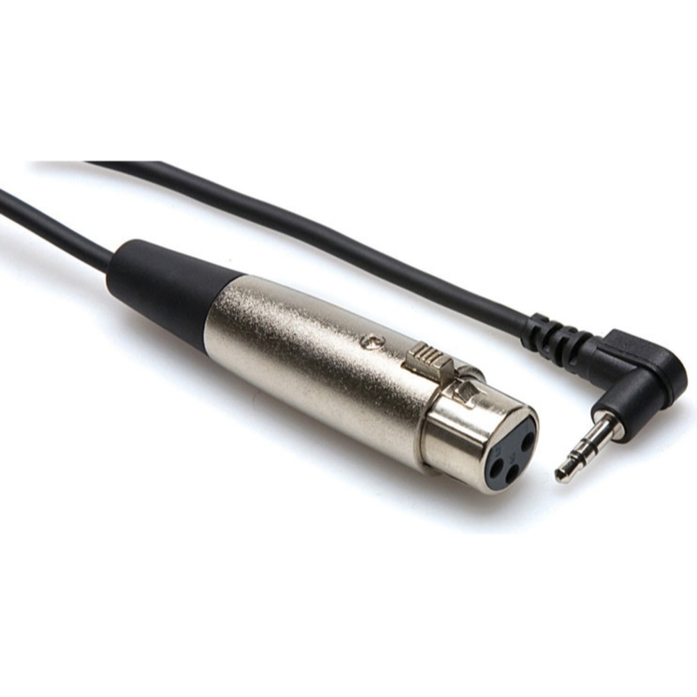 Hosa XVM-105F Stereo Mini Angled Male to 3-Pin XLR Female Cable - 5'