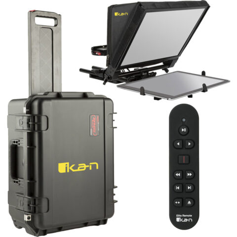Ikan Elite Pro Universal Large Tablet Teleprompter with Remote and Rolling Hard Case