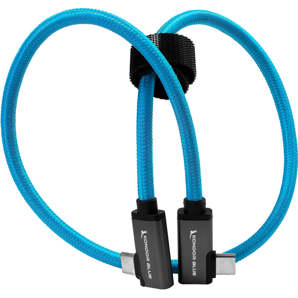 Kondor Blue Dual Right-Angle USB-C Cable (50cm), image 3