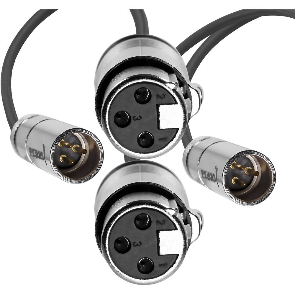 Kondor Blue Mini-XLR Male to XLR Female Audio Cable for Canon C70 & BMPCC 6K/4K (Black, 2-Pack), image 3