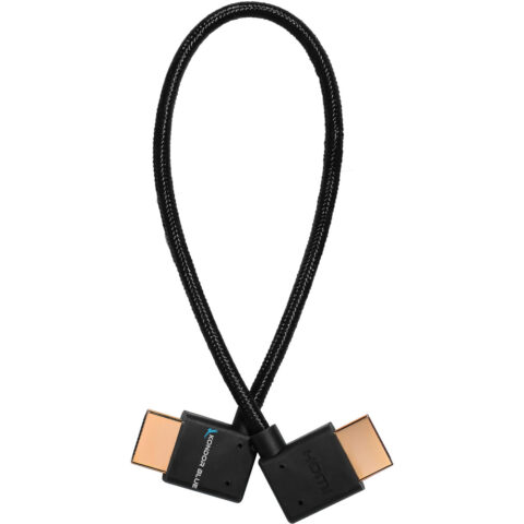 Kondor Blue Right-Angle to Left-Angle High-Speed HDMI Cable (Raven Black, 30cm)