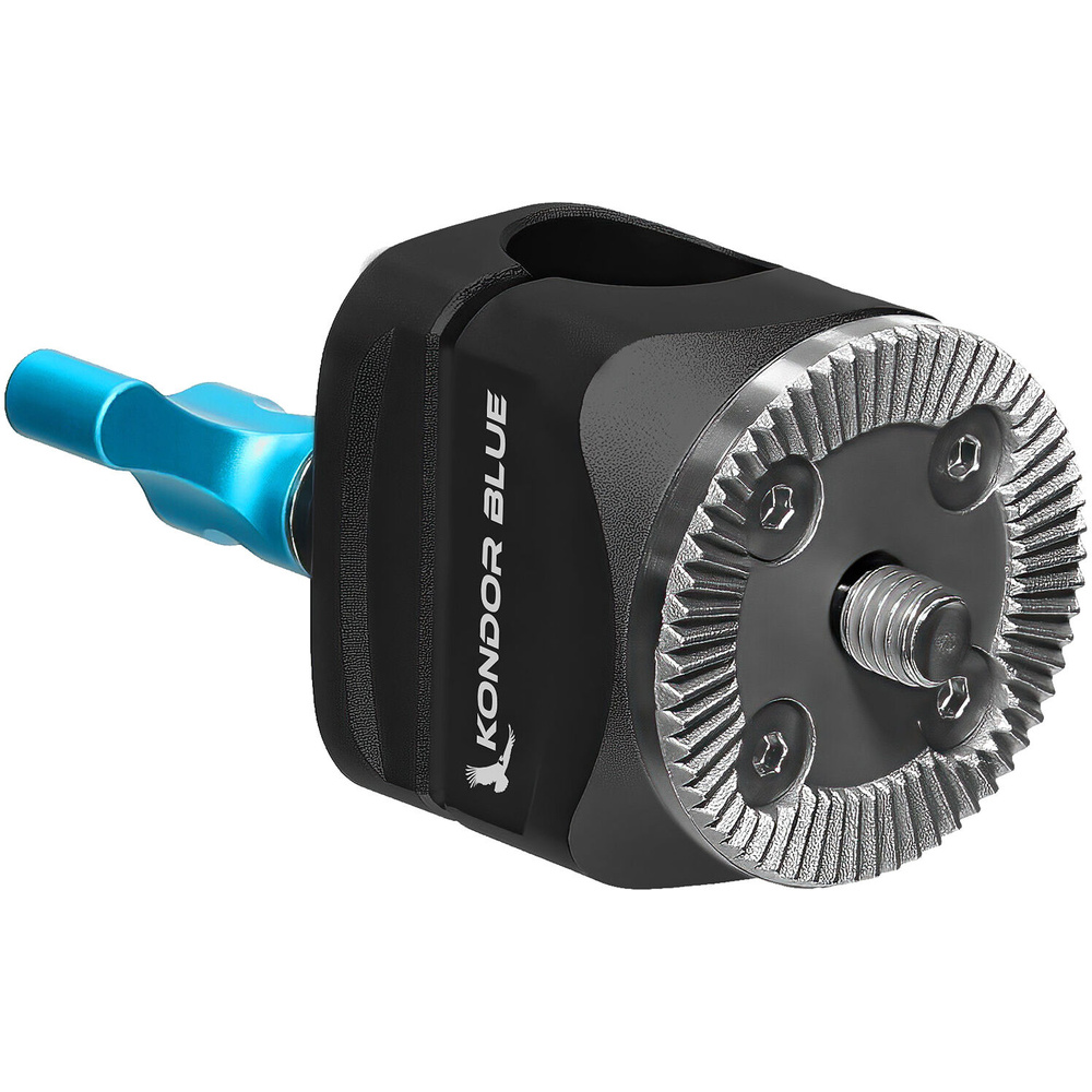 Kondor Blue Rosette to Straight-Angle Rod Clamp (Raven Black), image 3