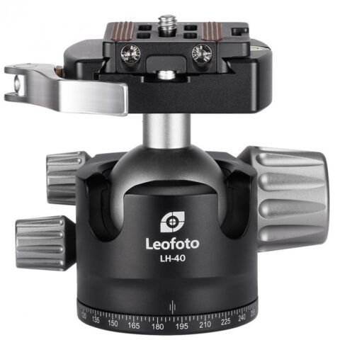 Leofoto LH-40LR Low Profile Ball Head with Quick Release Clamp