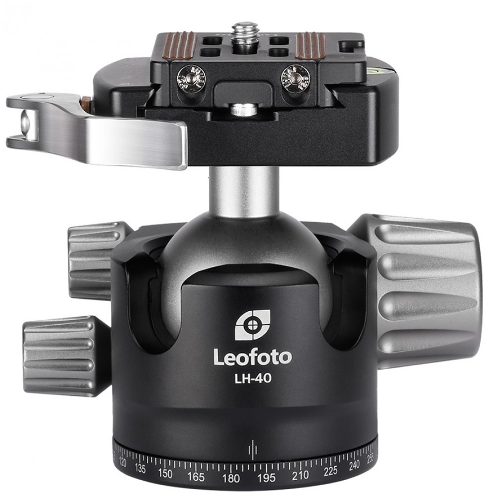Leofoto LH-40LR Low Profile Ball Head with Quick Release Clamp