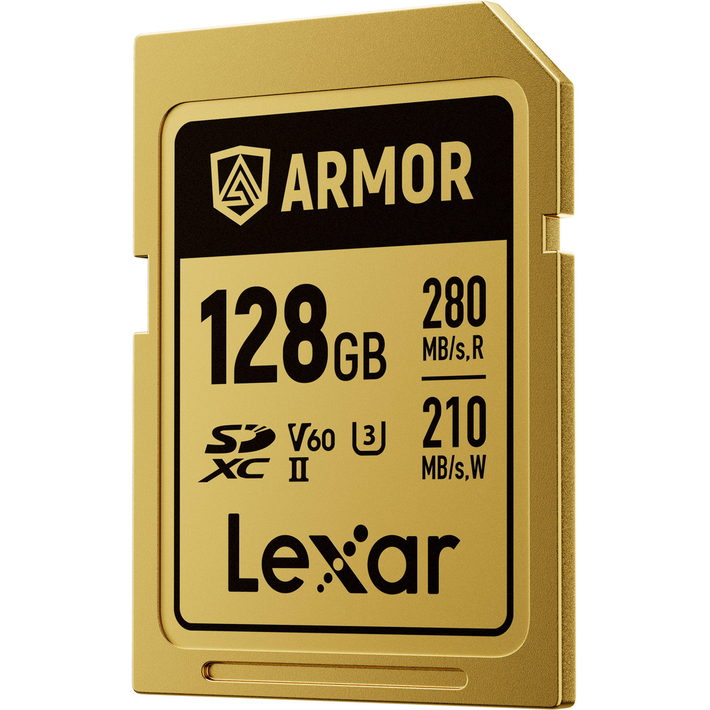 Lexar 128GB ARMOR GOLD UHS-II SDXC Memory Card, image 3