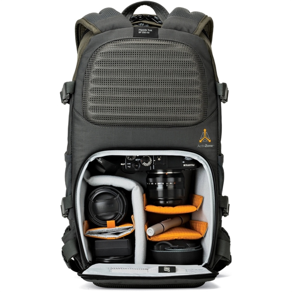 Lowepro Flipside Trek BP 250 AW Backpack (Gray/Dark Green), image 4