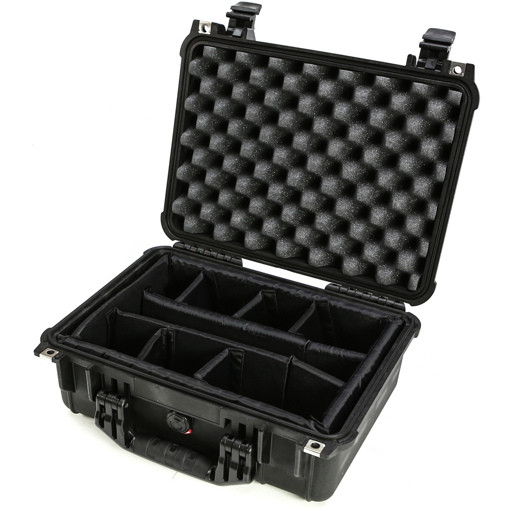 Pelican 1454 Case (Black, With Padded Dividers)