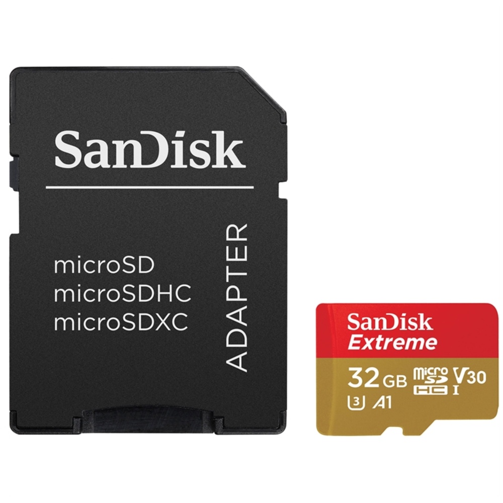 SanDisk 32GB Extreme UHS-I microSDHC Memory Card with SD Adapter, image 3