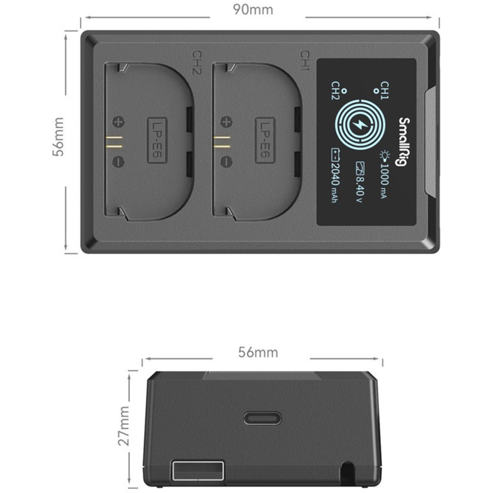 SmallRig 4084 LP-E6NH Camera Battery Charger, image 4