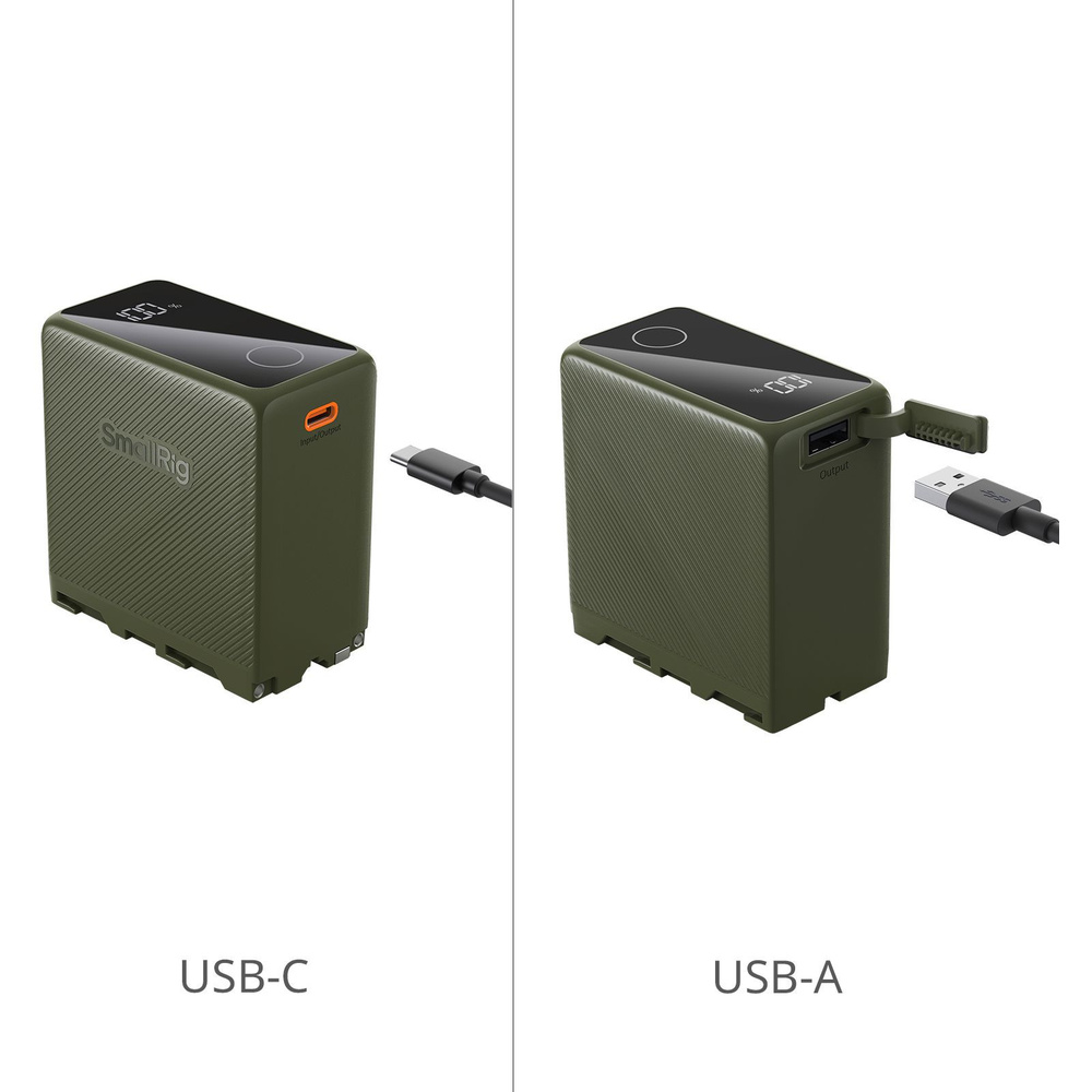 SmallRig 4577 NP-F970 USB-C Rechargeable Camera Battery (Green), image 2