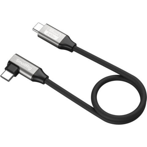 SmallRig 5075 USB-C Straight to USB-C Angled Data Cable (35cm)