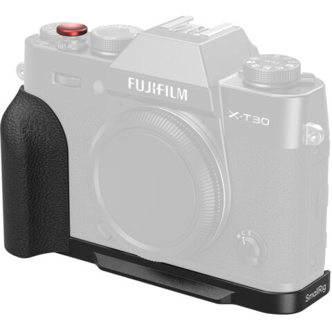 SmallRig 5663 L-Shaped Mount Plate with Silicone Handle for FUJIFILM X-T30 / X-T30 II / X-T30 III (Black)