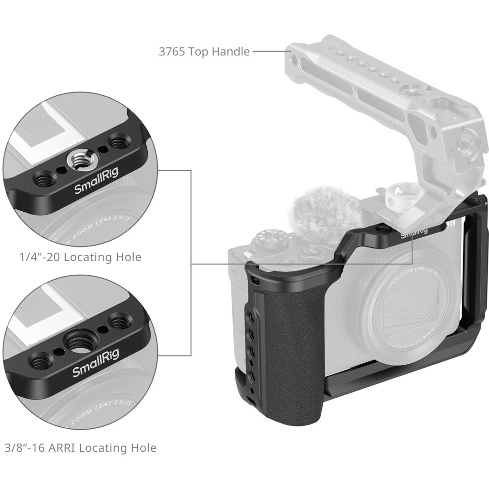 SmallRig 5807 Cage for Canon PowerShot V1 (Black), image 7