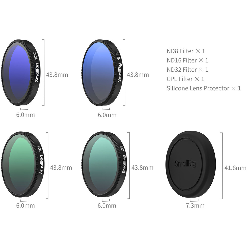 SmallRig 5895 ND Filter Kit for DJI Osmo Action 6, image 2