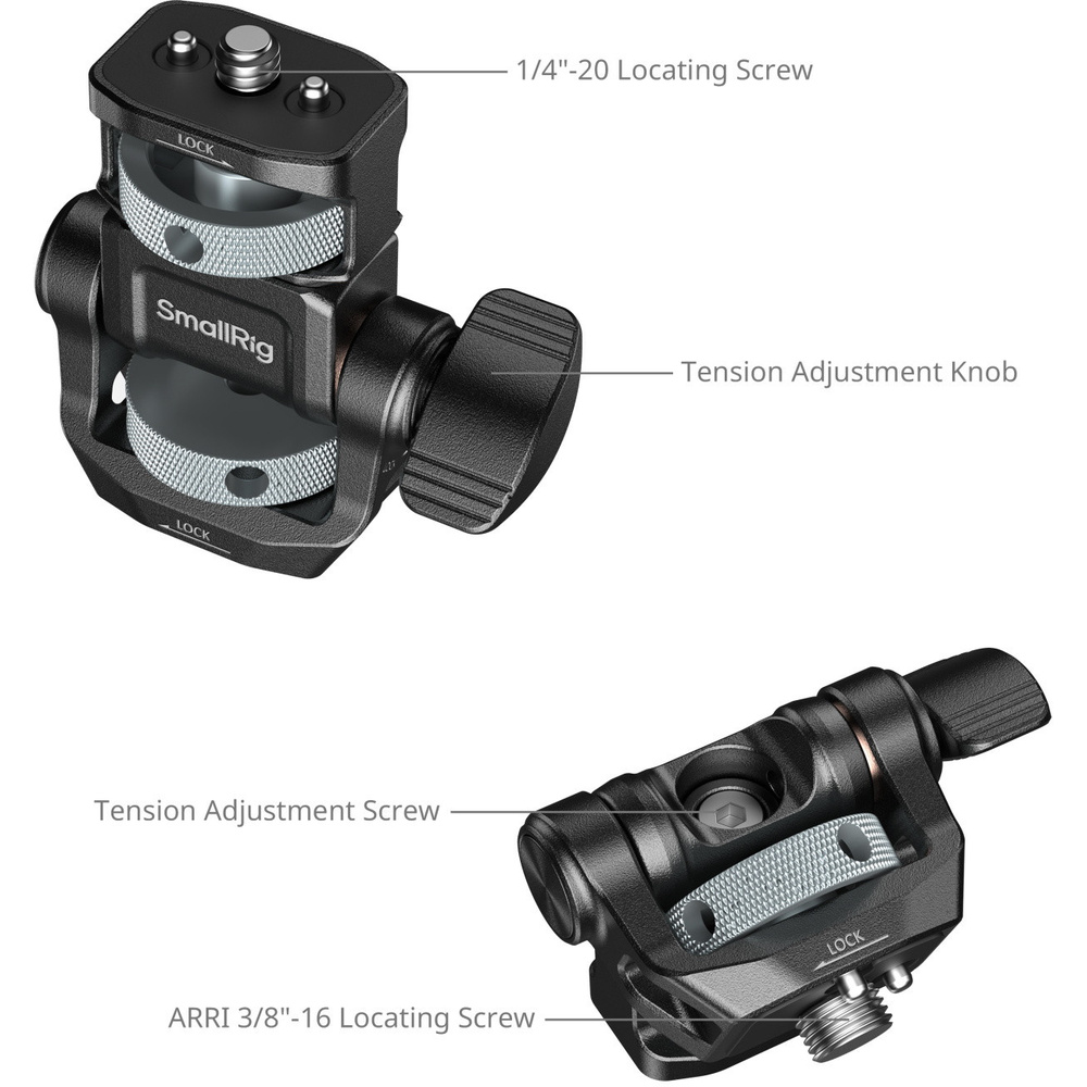 SmallRig 6314 Monitor Support for Horizontal & Vertical Shooting with ARRI 3/8"-16 Locating Screw, image 7