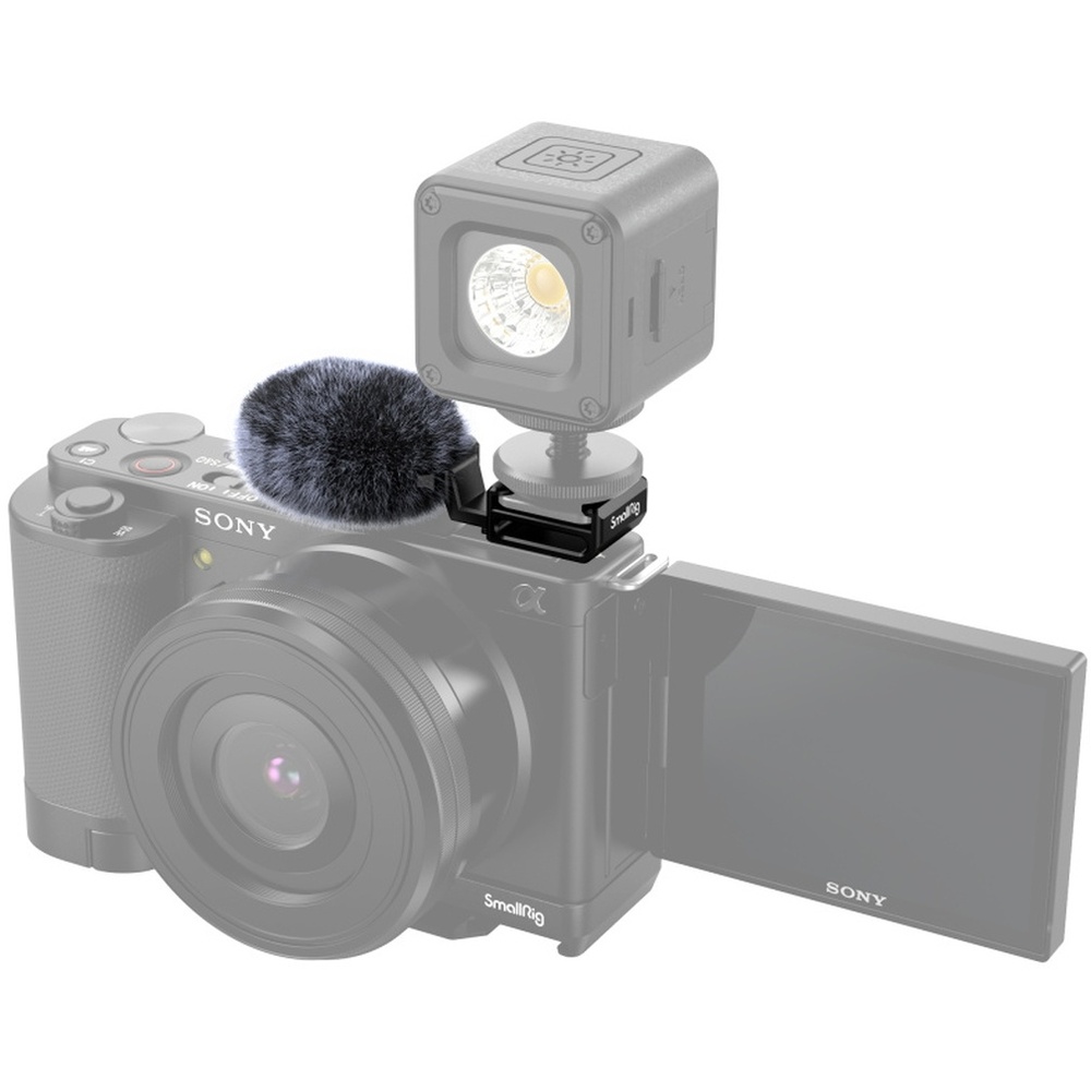 SmallRig Cold Shoe Adapter with Windshield for Sony ZV-E10 and ZV-1, image 3