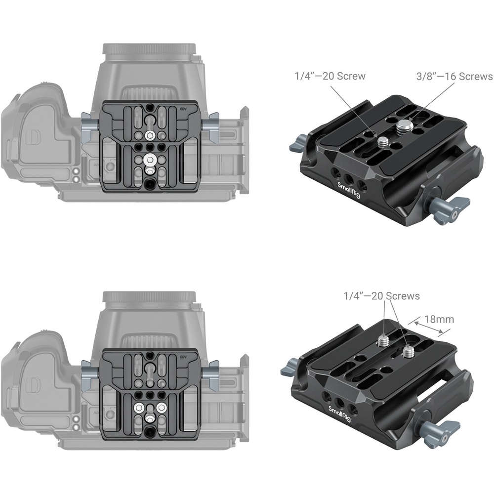 SmallRig Universal Camera Baseplate with 15mm LWS Rod Clamp, image 5