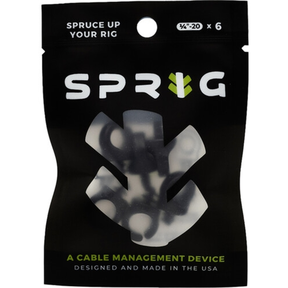Sprig Cable Management Device for Camera Rigs (6-Pack, 1/4"-20, Black), image 4