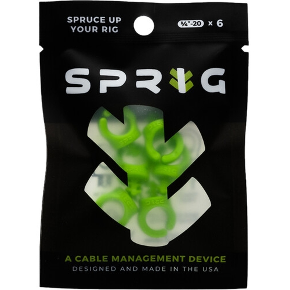 Sprig Cable Management Device for Camera Rigs (6-Pack, 1/4"-20, Green), image 4