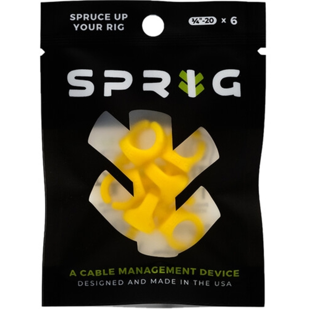 Sprig Cable Management Device for Camera Rigs (6-Pack, 1/4"-20, Yellow), image 4