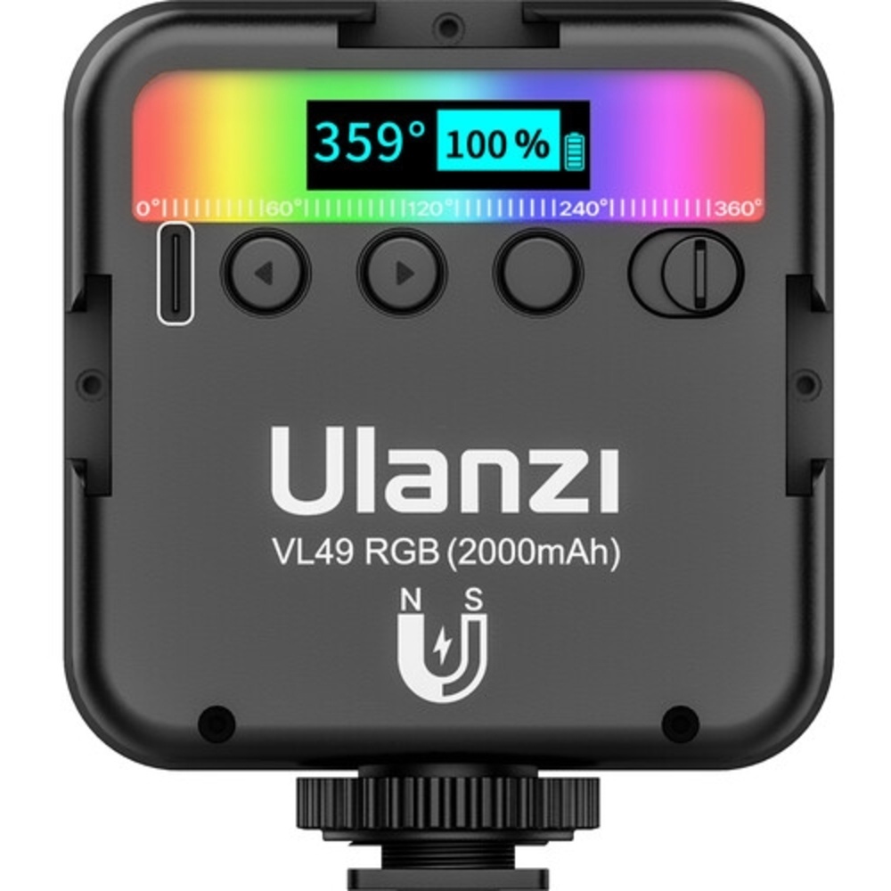 Ulanzi VL-49 Rechargeable Mini RGB Light (Black), image 2