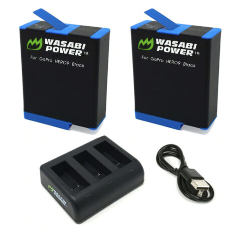 Wasabi GoPro Hero 9/10/11/12 Black Battery (2-Pack) and Charger