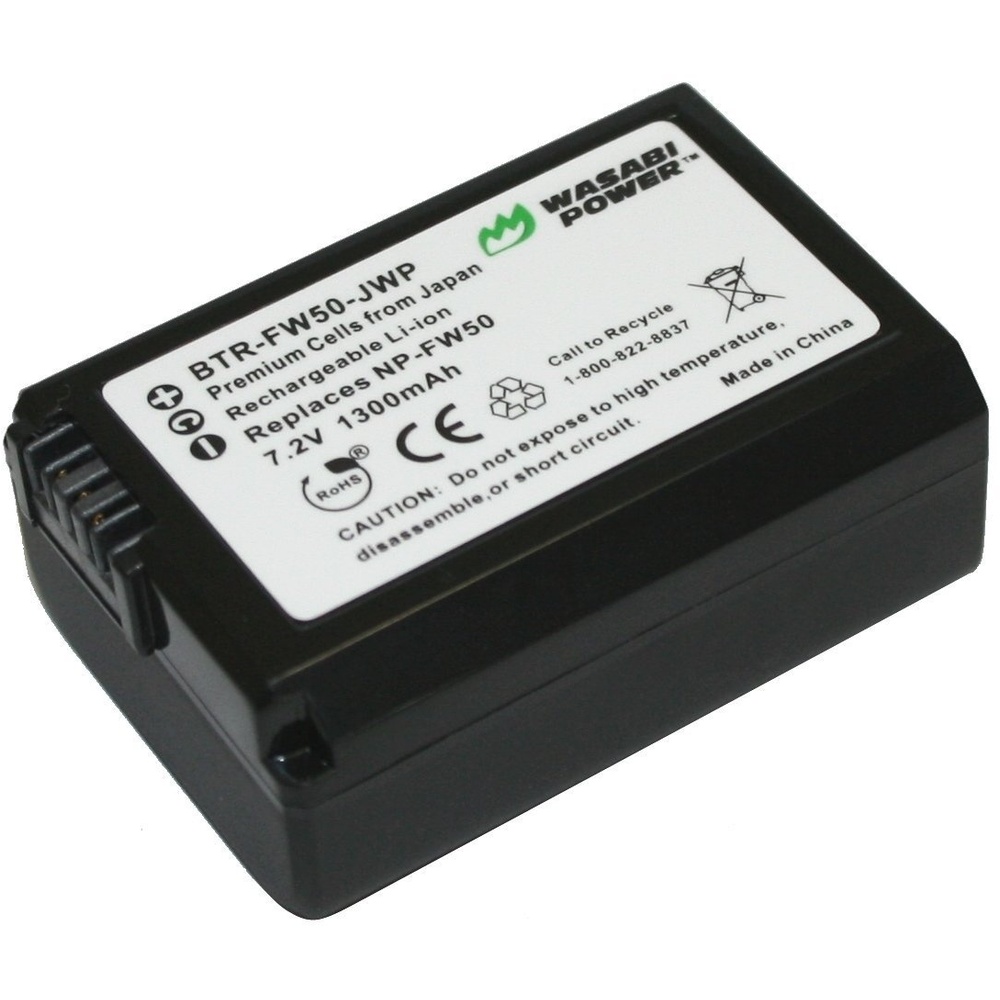Wasabi NP-FW50 Power Battery for Sony (2 Pack)