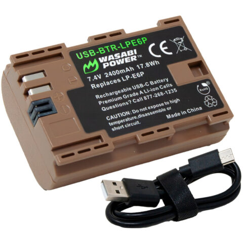Wasabi Power Canon LP-E6P Battery with USB-C Fast Charging