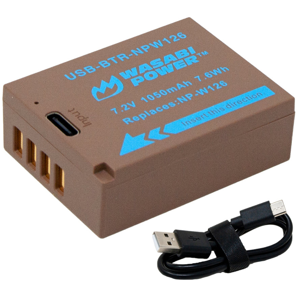 Wasabi Power NP-W126 Battery (USB-C Charging)