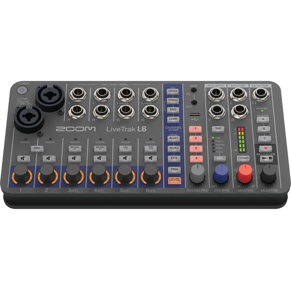 Zoom LiveTrak L-6 Portable 6-Channel Digital Mixer and Multitrack Recorder, image 3