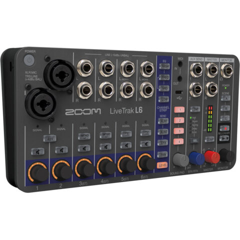 Zoom LiveTrak L-6 Portable 6-Channel Digital Mixer and Multitrack Recorder